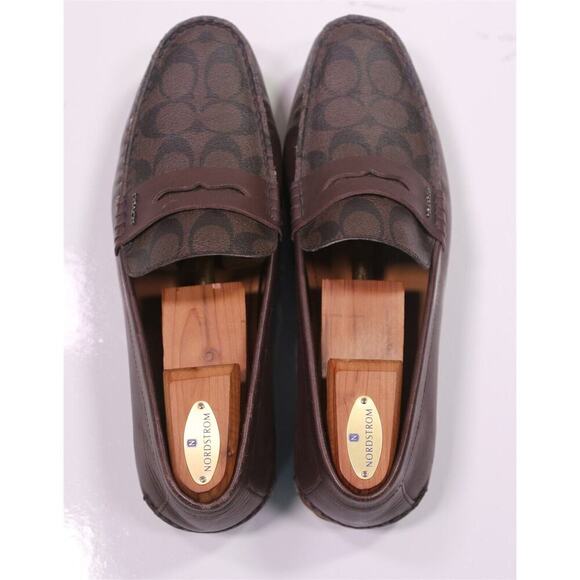 Coach Men's Mott Driver Brown Monogram Loafers Leather US 11 D Eu 44.5 - Picture 5 of 11
